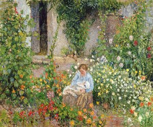 Mor och barn i blommorna, 1879